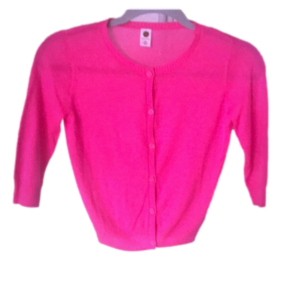 Total Girl Pink Button-up Cardigan Sweater Excellent Condition Size L (10/12)